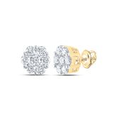 3CT-DIA NKE 2*0.32CT-CRD 12*0.19CTS FLOWER EARRING